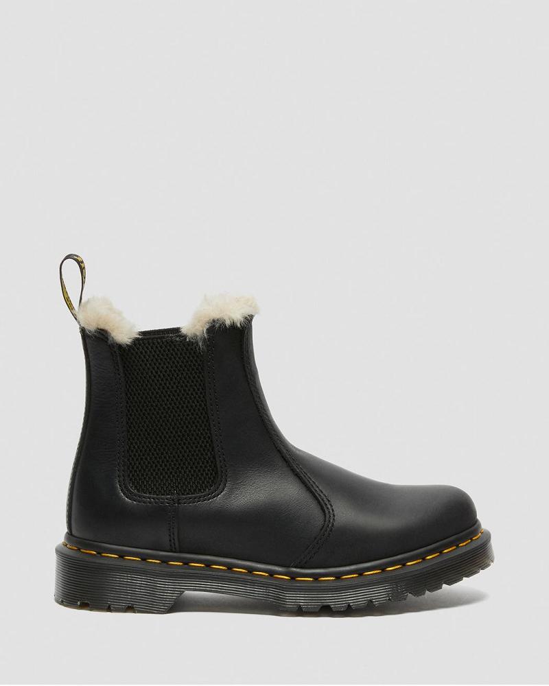 Botas de Invierno Dr Martens 2976 Faux Fur Forro Mujer Negros | MX 504EBC